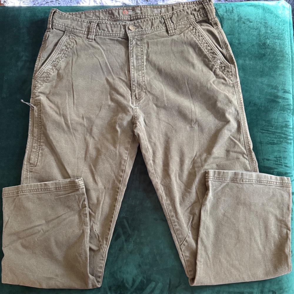 The American Outdoorsman Mens 36x32 Brown Canvas Utility Work Pants Hiking